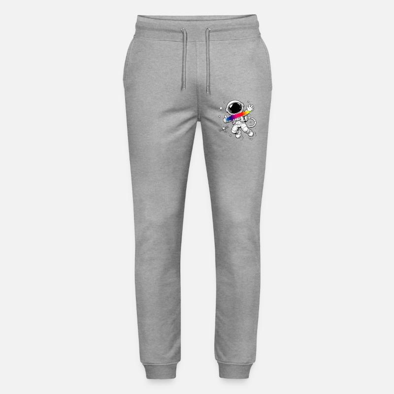 Astronaut Rainbow Splash Space Design - Pantalon de jogging bio MOVER Stanley/Stella unisexe - gris chiné