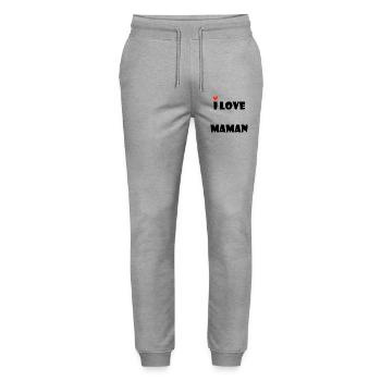 ICH LIEBE MAMA. MAMA. MUTTERTAG. ALLES GUTE ZUM GEBURTSTAG - Stanley/Stella Unisex Bio Jogginghose Mover  - Grau meliert - Vorne - Marisol (170cm) & Nik (191cm)