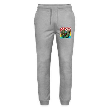 Snail - Stanley/Stella Mover Unisex Organic Jogging Trousers - heather grey - Front - Marisol (170cm) & Nik (191cm)