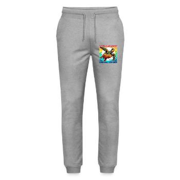 turtle - Stanley/Stella Mover Unisex Organic Jogging Trousers - heather grey - Front - Marisol (170cm) & Nik (191cm)