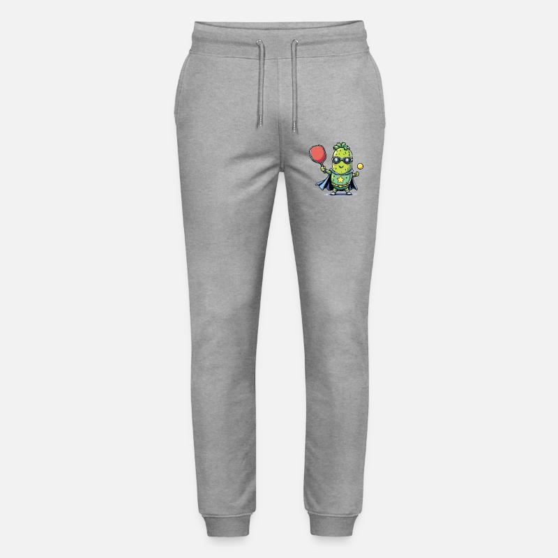 Pickleball Superheld Helden Gurke  - Stanley/Stella Unisex Bio Jogginghose Mover  - Grau meliert