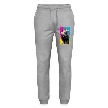 Otter - Stanley/Stella Unisex Bio Jogginghose Mover  - Grau meliert - Vorne - Marisol (170cm) & Nik (191cm)