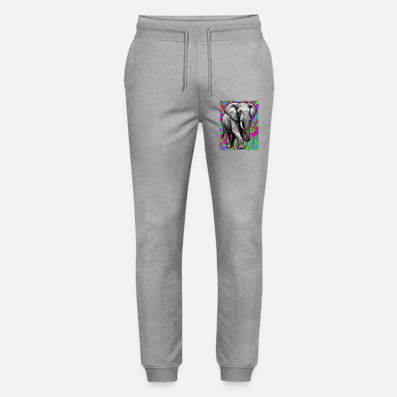 Elefant - Stanley/Stella Unisex Bio Jogginghose Mover  - Grau meliert
