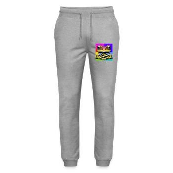 frog - Stanley/Stella Mover Unisex Organic Jogging Trousers - heather grey - Front - Marisol (170cm) & Nik (191cm)