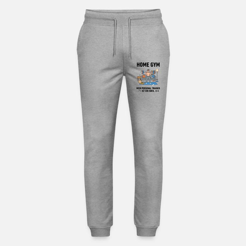 Heimtraining Chaos mit Katze - Stanley/Stella Unisex Bio Jogginghose Mover  - Grau meliert