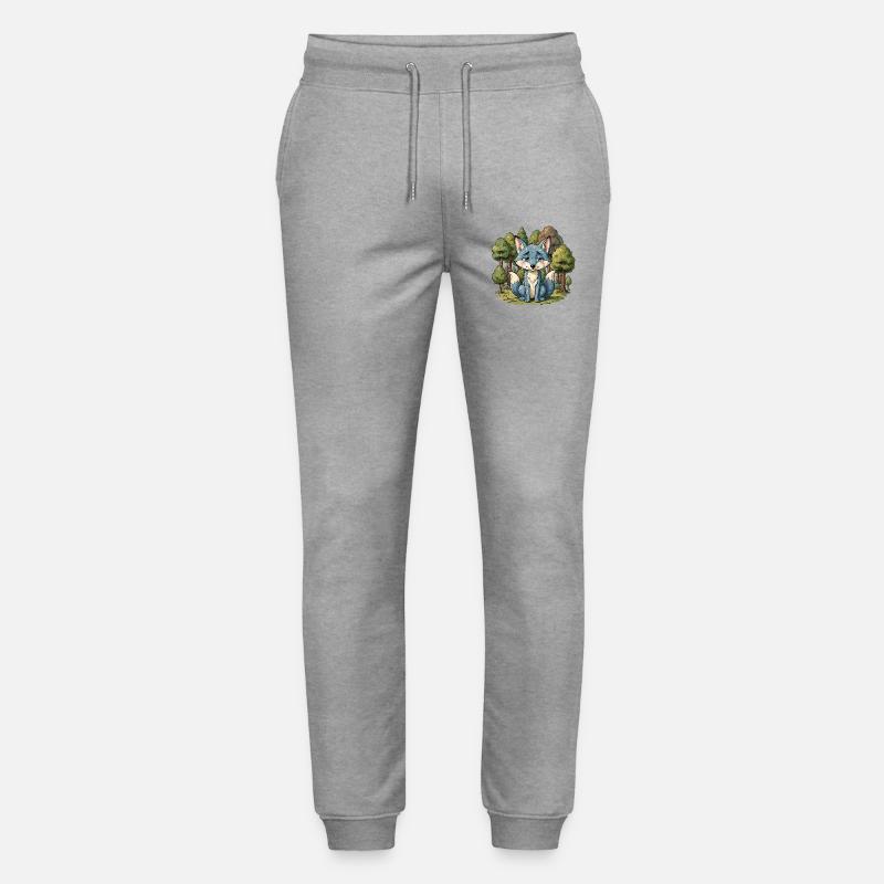 Blauer fuchs tier traurig wald - Stanley/Stella Unisex Bio Jogginghose Mover  - Grau meliert