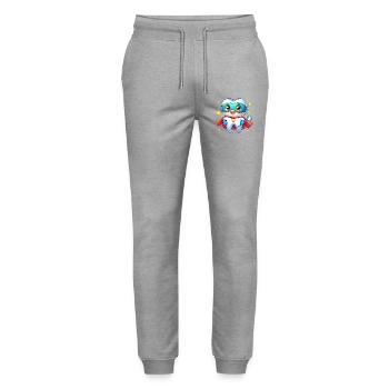 Dental Superhero Dentist Hero Dental Hero - Stanley/Stella Mover Unisex Organic Jogging Trousers - heather grey - Front - Marisol (170cm) & Nik (191cm)