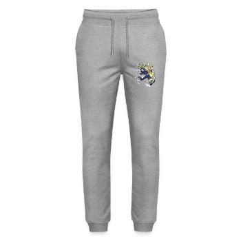 Zeus runner - Stanley/Stella Mover Unisex Organic Jogging Trousers - heather grey - Front - Marisol (170cm) & Nik (191cm)