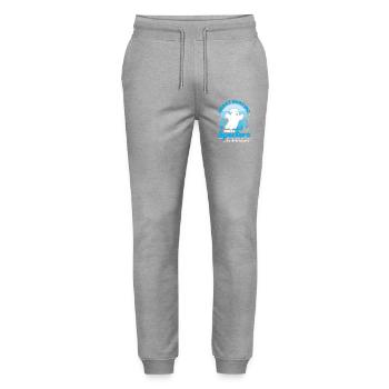 Geisterjäger Halloween Englisch Spruch - Stanley/Stella Unisex Bio Jogginghose Mover  - Grau meliert - Vorne - Marisol (170cm) & Nik (191cm)