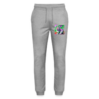 Kaninchen - Stanley/Stella Unisex Bio Jogginghose Mover  - Grau meliert - Vorne - Marisol (170cm) & Nik (191cm)