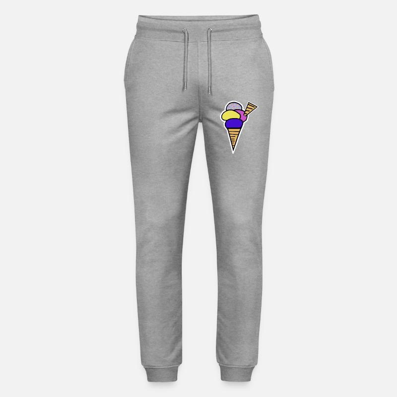 Eiswaffel Eiscreme Eis Kinder Retro - Stanley/Stella Mover Unisex Organic Jogging Trousers - heather grey