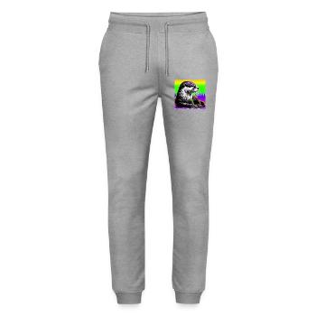 otter - Stanley/Stella Mover Unisex Organic Jogging Trousers - heather grey - Front - Marisol (170cm) & Nik (191cm)