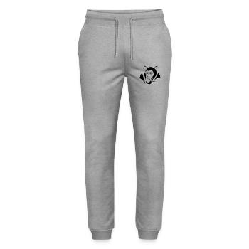 Devil / Teufel - Stanley/Stella Mover Unisex Organic Jogging Trousers - heather grey - Front - Marisol (170cm) & Nik (191cm)
