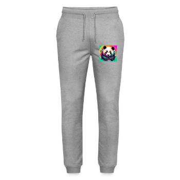panda - Pantalon de jogging bio MOVER Stanley/Stella unisexe - gris chiné - Devant - Marisol (170cm) & Nik (191cm)