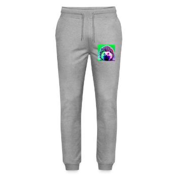 Igel - Stanley/Stella Unisex Bio Jogginghose Mover  - Grau meliert - Vorne - Marisol (170cm) & Nik (191cm)