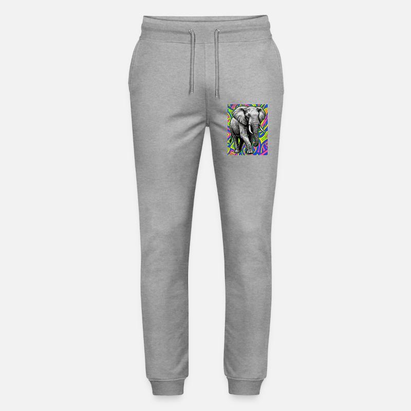 Elefant - Stanley/Stella Unisex Bio Jogginghose Mover  - Grau meliert