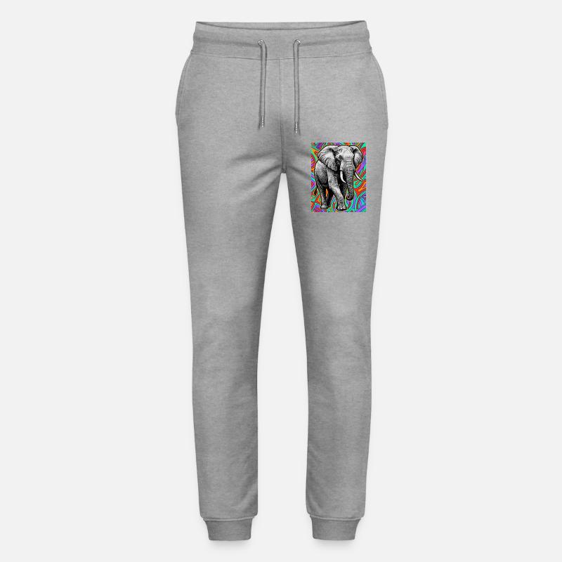 Elefant - Stanley/Stella Unisex Bio Jogginghose Mover  - Grau meliert