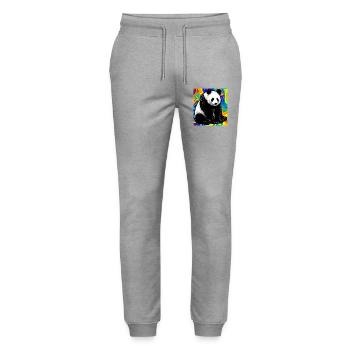 panda - Pantalon de jogging bio MOVER Stanley/Stella unisexe - gris chiné - Devant - Marisol (170cm) & Nik (191cm)