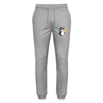 Penguin cool pop roseglasses - Stanley/Stella Mover Unisex Organic Jogging Trousers - heather grey - Front - Marisol (170cm) & Nik (191cm)