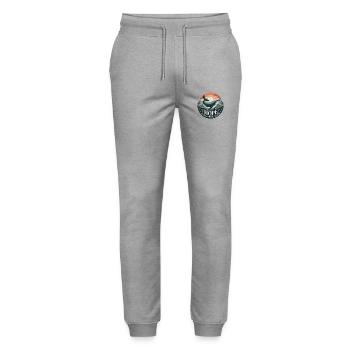 Hope/ Timmy der Wal in der Ostsee - Stanley/Stella Unisex Bio Jogginghose Mover  - Grau meliert - Vorne - Marisol (170cm) & Nik (191cm)