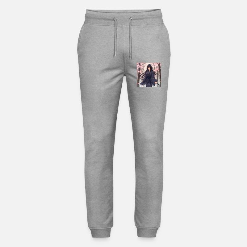 Sakura Samurai im Wald - Stanley/Stella Unisex Bio Jogginghose Mover  - Grau meliert