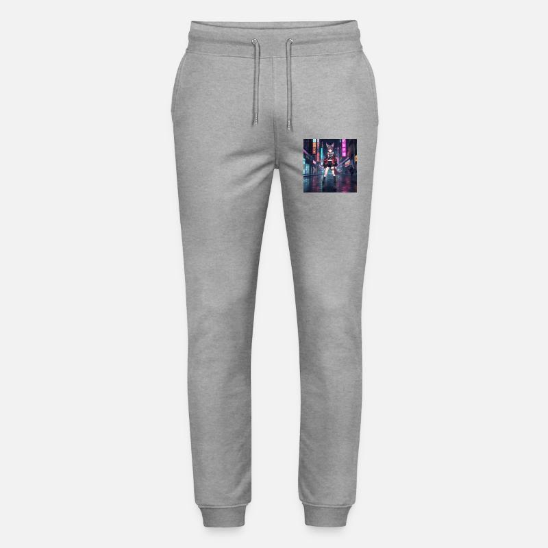 Nachtfuchs im Neonviertel - Stanley/Stella Unisex Bio Jogginghose Mover - Grau meliert