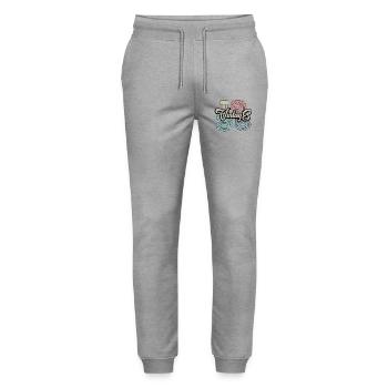 Vintage 1986 - Stanley/Stella Unisex Bio Jogginghose Mover  - Grau meliert - Vorne - Marisol (170cm) & Nik (191cm)