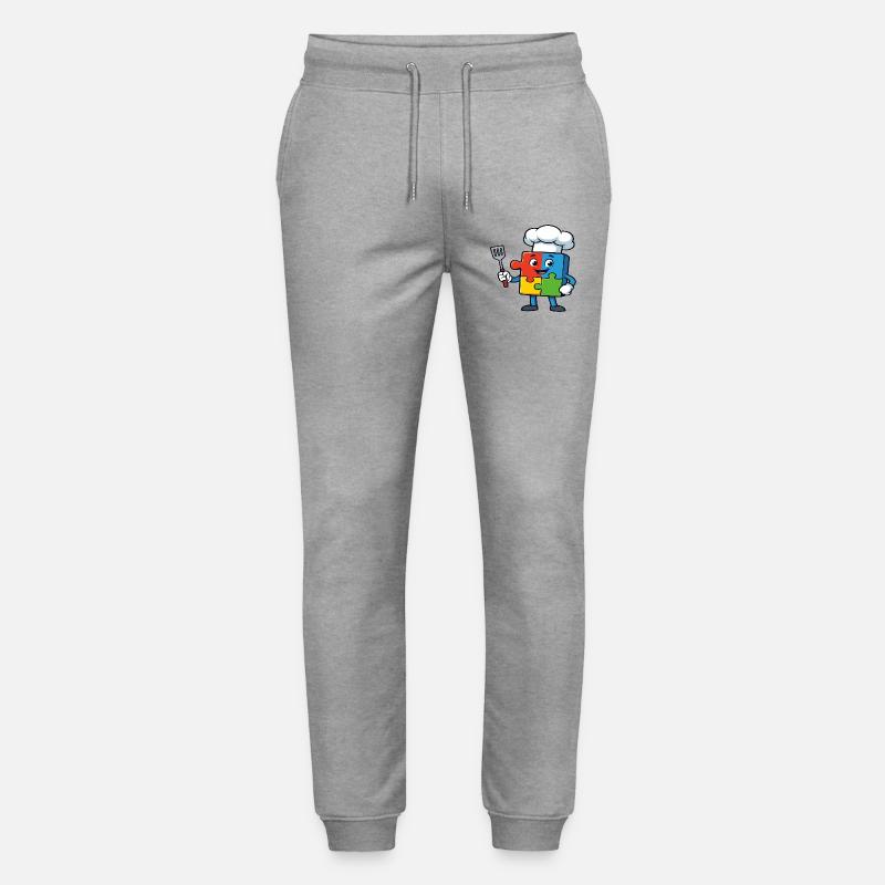 Puzzle Piece Chef Maskottchen - Stanley/Stella Unisex Bio Jogginghose Mover  - Grau meliert