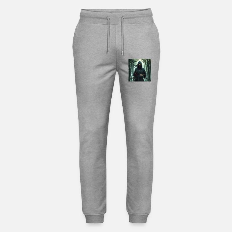 Ninja im Bambuswald - Stanley/Stella Unisex Bio Jogginghose Mover  - Grau meliert
