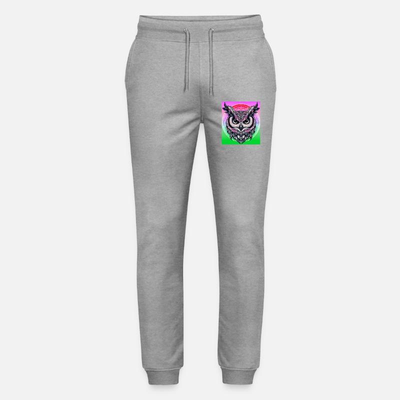 owl - Stanley/Stella Mover Unisex Organic Jogging Trousers - heather grey