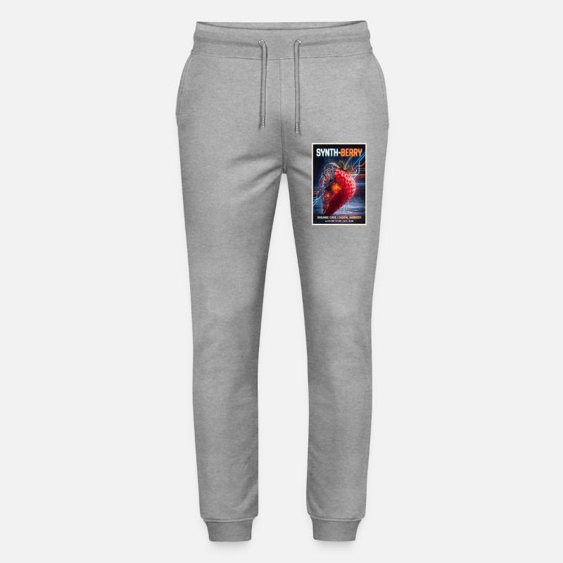 Synth-Beere: Kybernetische Erdbeere - Stanley/Stella Unisex Bio Jogginghose Mover  - Grau meliert