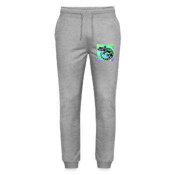 Gecko - Pantalon de jogging bio MOVER Stanley/Stella unisexe - gris chiné - Devant - Marisol (170cm) & Nik (191cm)