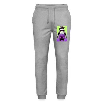 penguin - Stanley/Stella Mover Unisex Organic Jogging Trousers - heather grey - Front - Marisol (170cm) & Nik (191cm)