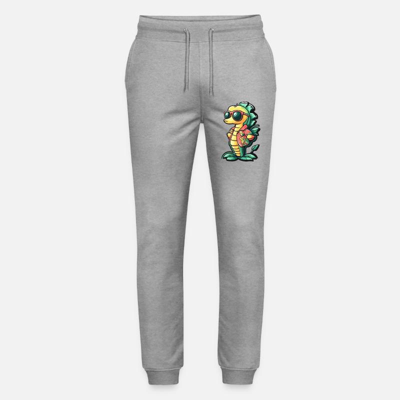 Seepferd Comic Urlaub - Stanley/Stella Unisex Bio Jogginghose Mover  - Grau meliert