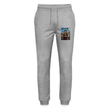 Albrecht Durer Sternennacht - Stanley/Stella Unisex Bio Jogginghose Mover  - Grau meliert - Vorne - Marisol (170cm) & Nik (191cm)