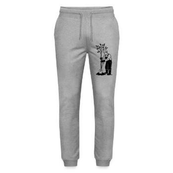 Jardinier - Pantalon de jogging bio MOVER Stanley/Stella unisexe - gris chiné - Devant - Marisol (170cm) & Nik (191cm)
