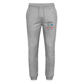Garten Chefin - Stanley/Stella Unisex Bio Jogginghose Mover  - Grau meliert - Vorne - Marisol (170cm) & Nik (191cm)