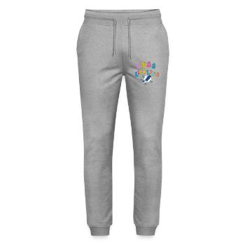 Opas Liebling - Stanley/Stella Unisex Bio Jogginghose Mover  - Grau meliert - Vorne - Marisol (170cm) & Nik (191cm)