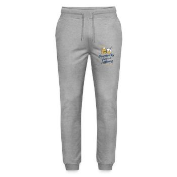 Sourdough Bread Baking Baker Powered By Flour - Stanley/Stella Mover Unisex Organic Jogging Trousers - heather grey - Front - Marisol (170cm) & Nik (191cm)