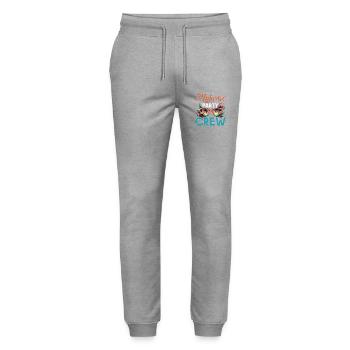Mykonos Crew - Stanley/Stella Unisex Bio Jogginghose Mover  - Grau meliert - Vorne - Marisol (170cm) & Nik (191cm)