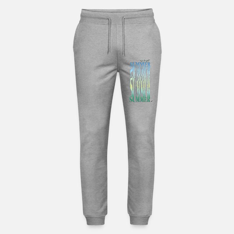 Letter illustration with gradient - Stanley/Stella Mover Unisex Organic Jogging Trousers - heather grey
