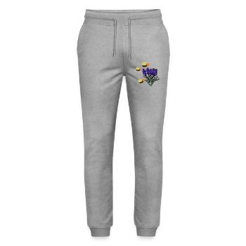 Bienen Insekten Blumen Natur Kinder - Stanley/Stella Unisex Bio Jogginghose Mover  - Grau meliert - Vorne - Marisol (170cm) & Nik (191cm)