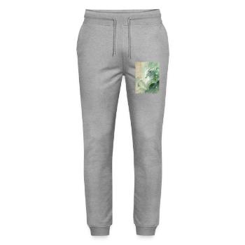Bai Ze: Das göttliche Schutzgebiet – Atem der Gelassenheit - Stanley/Stella Unisex Bio Jogginghose Mover  - Grau meliert - Vorne - Marisol (170cm) & Nik (191cm)