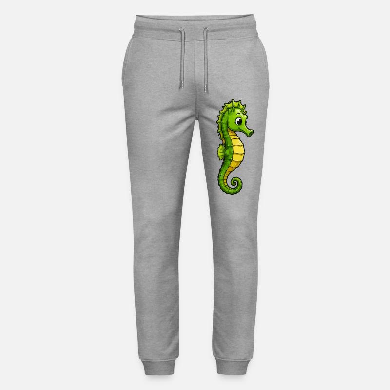 Fröhliches Seepferdchen Portrait - Stanley/Stella Unisex Bio Jogginghose Mover  - Grau meliert