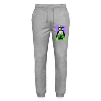 penguin - Stanley/Stella Mover Unisex Organic Jogging Trousers - heather grey - Front - Marisol (170cm) & Nik (191cm)