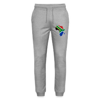 Südafrika_Flagge_Afrika_used - Pantalon de jogging bio MOVER Stanley/Stella unisexe - gris chiné - Devant - Marisol (170cm) & Nik (191cm)