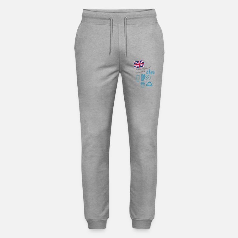 EXANGLIA (Texte bleu + gris) - Pantalon de jogging bio MOVER Stanley/Stella unisexe - gris chiné