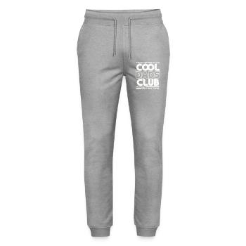 Cool Dads Club - Dad Father's Day Gift - Stanley/Stella Mover Unisex Organic Jogging Trousers - heather grey - Front - Marisol (170cm) & Nik (191cm)