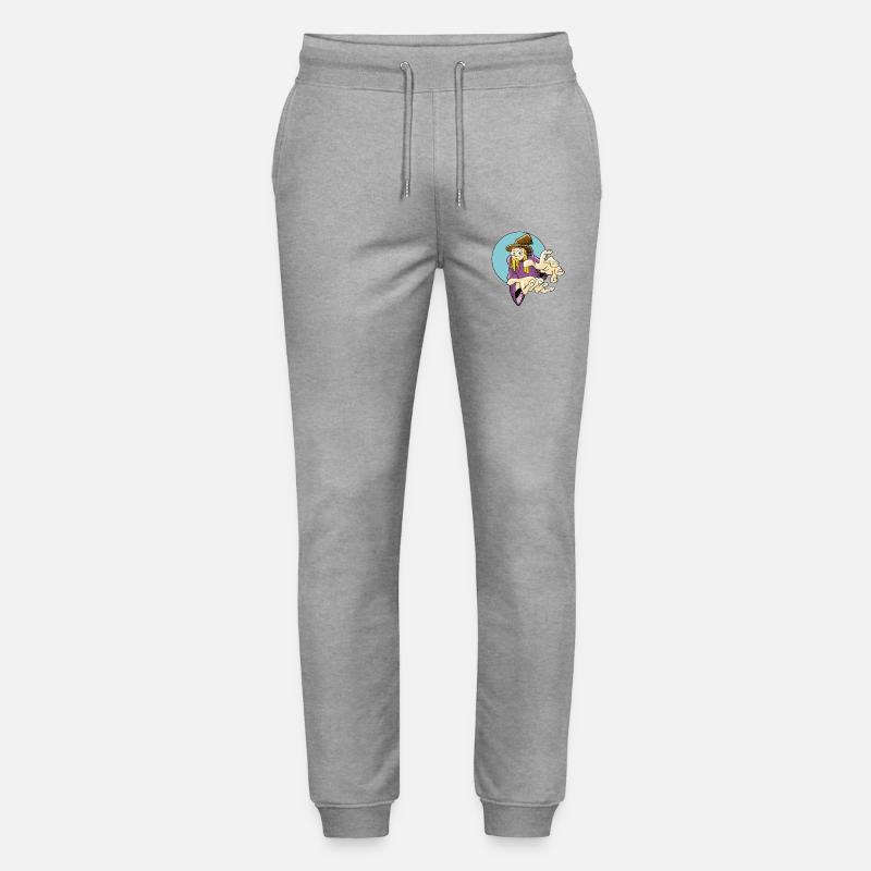 Fordernder Zauberer Illustration - Stanley/Stella Unisex Bio Jogginghose Mover - Grau meliert