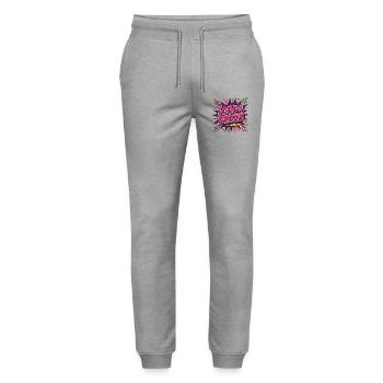 LGBTQ Pride Month - Loud and Proud - Stanley/Stella Mover Unisex Organic Jogging Trousers - heather grey - Front - Marisol (170cm) & Nik (191cm)